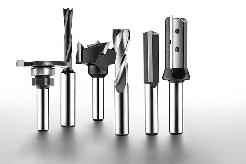 Six different router bits