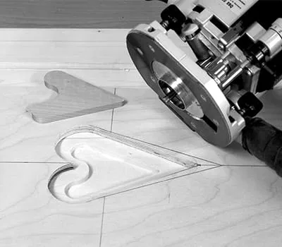 Repairing irregular holes in wood