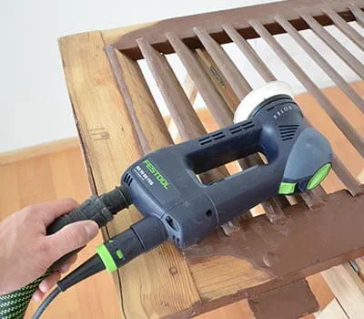 In some cases, it is necessary to sand a significantly damaged paint layer right down to the wood.