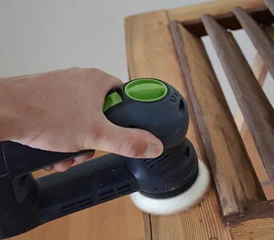 The surface is then prepared for repainting.