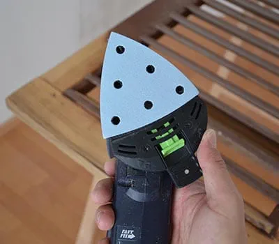 The slats are sanded.