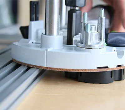 Mounting the copying ring, cutter and extractor