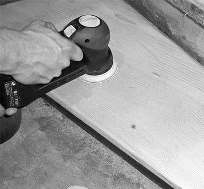 Subsequent sanding of all surfaces