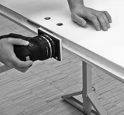 Rebate area of the doors