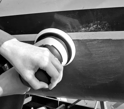 Sanding gelcoat with deep scratches or damage 