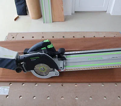 Cutting floorboards to size