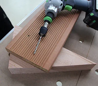 Pre-drilling and countersinking floorboards