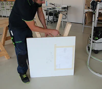 Marking sections of the legs