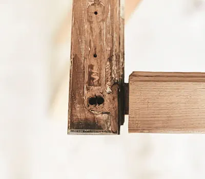 Checking the condition of the area to be worked on