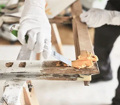 Filling the repair area