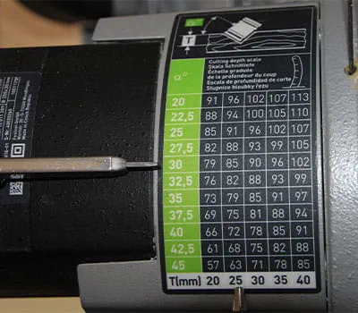 Setting the bird's mouth notch depth