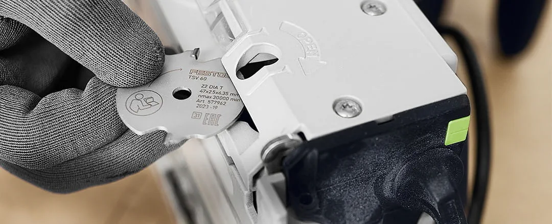The scoring saw blade for the TSV 60 K from Festool