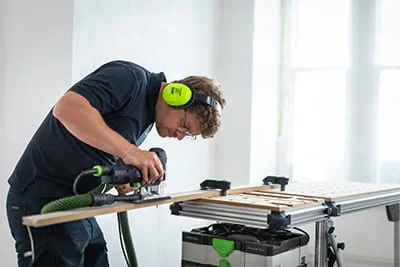 Carpenter Gary Banks in his workshop