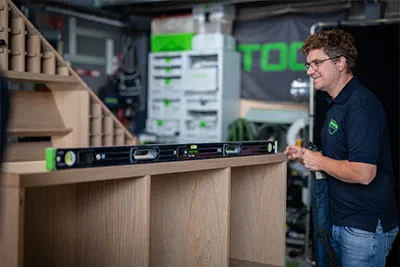 Gary Banks  proudly showing his collection of tools