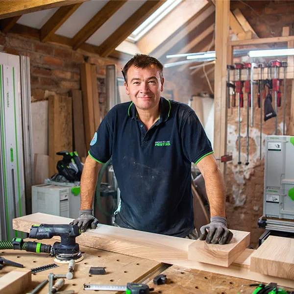 John Argyle in his workshop