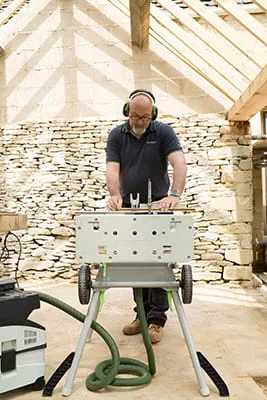 Mark Maxfield working on a project