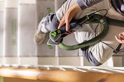 Nick working with Festool products