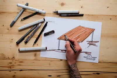 Preliminary design drawings for Allgäuer Holzliebelei's next project