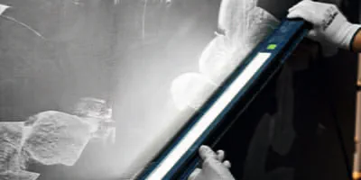 The Festool surface control light in operation