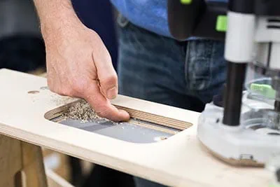 Working with the Festool router OF 1400