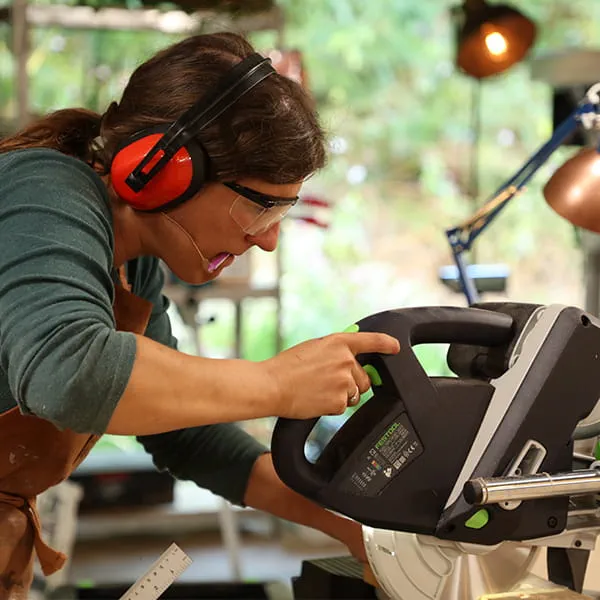 The Festool KS 60 in operation while searching for britain's best woodworker