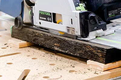 Cutting solid wood with the TSC 55
