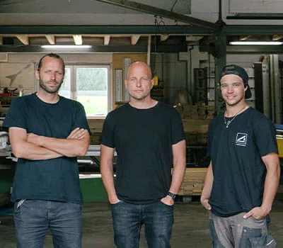 Action Sports made in Durach (from left to right): Production Manager Martin Hänsel, Managing Director Dirk Scheumann and Johannes Meier.