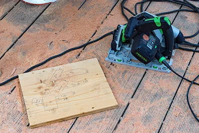 Working with the Festool circular saw