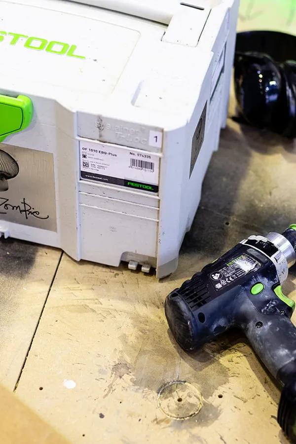 Working with the Festool cordless drill and systainer