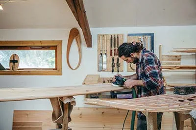 Working with the Festool eccentric sander