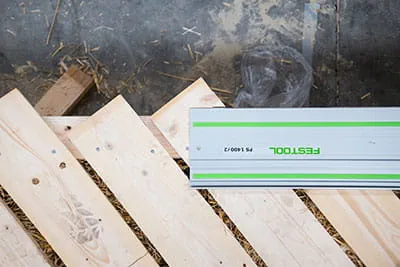 The Festool guide rail in operation