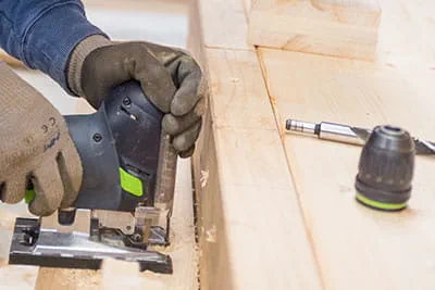 The Festool jigsaw in operation