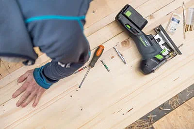 The Festool jigsaw in operation