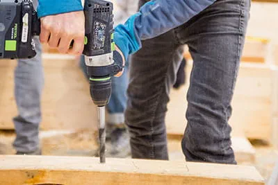 The Festool cordless drill in operation